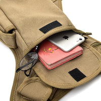2018 Men Canvas Drop waist bags Leg pack bag Men belt bicycle Large Capacity Waist Bags Multi Compartment Pockets