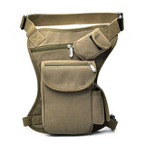 2018 Men Canvas Drop waist bags Leg pack bag Men belt bicycle Large Capacity Waist Bags Multi Compartment Pockets