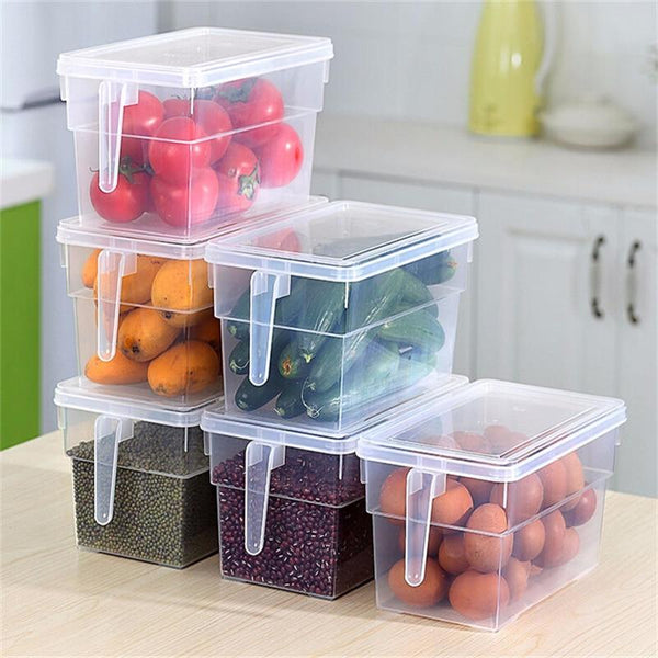 1pc Transparent Sealed Plastic Food Storage Container, 2kg Capacity,  Moisture-proof For Grains, Dried Foods, Snacks, Kitchen And Refrigerator  Storage Box