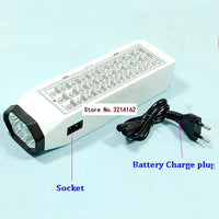 LED Flashlight Mini 38-LED Rechargeable Emergency High Capacity rechargeable emergency light lamp 07NOV