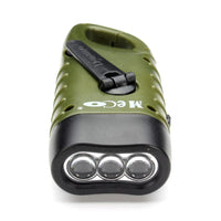 MECO Mini Emergency Hand Crank Dynamo Solar Flashlight Rechargeable LED Light Lamp Charging Powerful Torch For Outdoor Camping