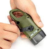 MECO Mini Emergency Hand Crank Dynamo Solar Flashlight Rechargeable LED Light Lamp Charging Powerful Torch For Outdoor Camping