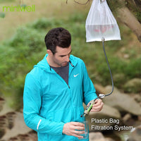 Miniwell water filter system with 2000 Liters filtration capacity for outdoor sport camping emergency survival tool