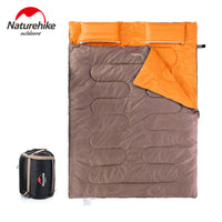 Naturehike 2.15m*1.45m Outdoor Double Sleeping Bag Envelope Spring and Autumn Camping Hiking Portable Sleeping Bag with Pillow