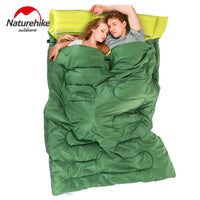 Naturehike 2.15m*1.45m Outdoor Double Sleeping Bag Envelope Spring and Autumn Camping Hiking Portable Sleeping Bag with Pillow