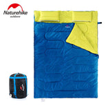 Naturehike 2.15m*1.45m Outdoor Double Sleeping Bag Envelope Spring and Autumn Camping Hiking Portable Sleeping Bag with Pillow