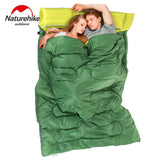 Naturehike 2.15m*1.45m Outdoor Double Sleeping Bag Envelope Spring and Autumn Camping Hiking Portable Sleeping Bag with Pillow