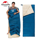Naturehike Ultralight  Portable Envelope Cotton Sleeping Bag Camping Sleeping Bag Outdoor Camping Travel 3 Colors 0.8kg