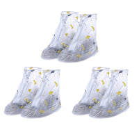 Reusable Rain Shoes Cover Adult Children Thicken Waterproof Boots Cycle Rain Printing Flat Slip-resistant Overshoes