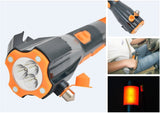 [Seven Neon]water proof emergency torch+hammer in car/9 in 1/alarm for emergence/AM/FM/belt cutter/bright camping light tourch