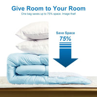 Vacuum Bag Clothes Wide-Side Jumbo Storage Bags Compressed Space Saver Bags for Pillows Comforter Works With Any Vacuum Cleaner