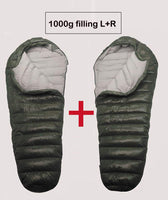 Winter Sleeping Bag Cold Temperature Sleeping Bag for Winter, Army Green Duck Down Filling 1kg  1.5kg down Sleeping Bag