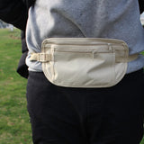 Women Men Fanny Pack Hip Waist Belt Money Bag Pouch Unisex Small Travel Sports Black Mobile Phone Secret Bag Hide Pockets Belt